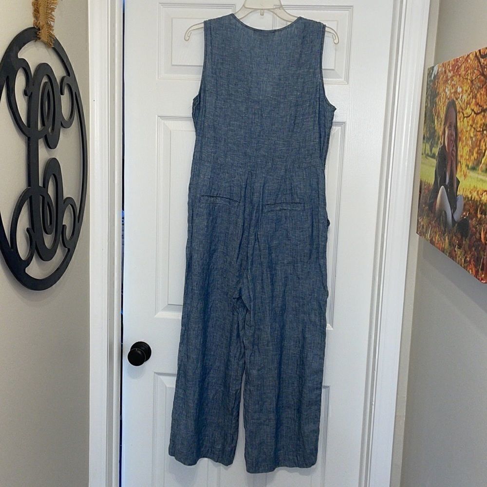 Sanctuary The Collector 100% Linen Jumpsuit in Dove Wash, NWT - Picture 6 of 8